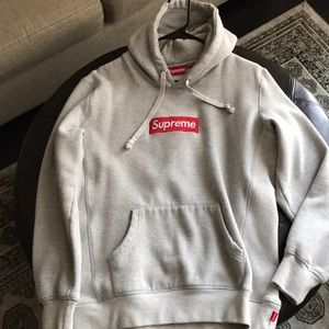 Supreme hoodie Grey